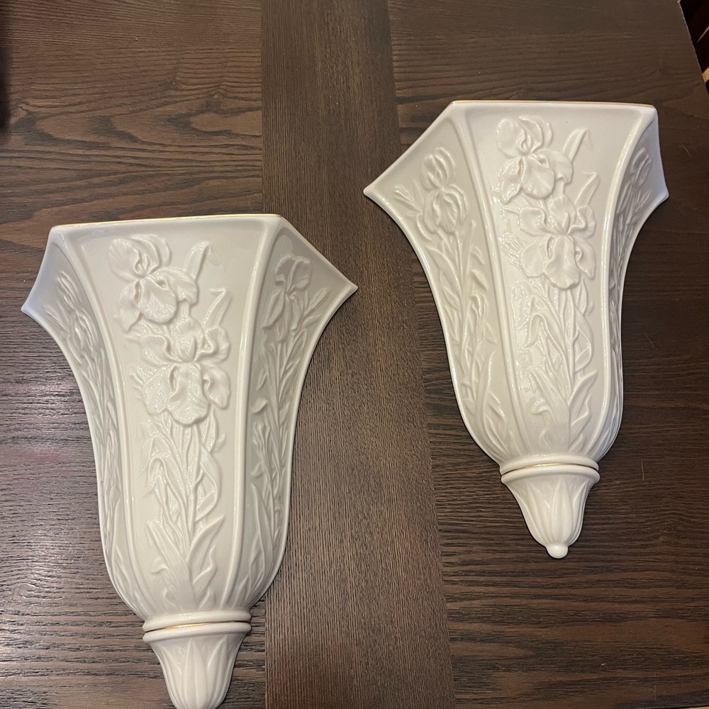 Lenox Masterpiece set of Elegant Floral Wall Sconces